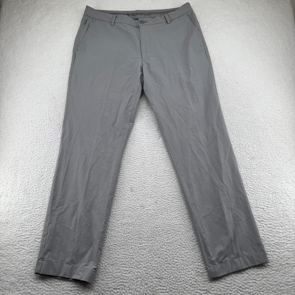Jim Nantz Vineyard Vines Pants Mens 34x30 Gray Stretch Golf Flat Front Chinos